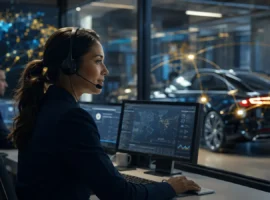 AI-enabled contact centre connected to intelligent automotive development